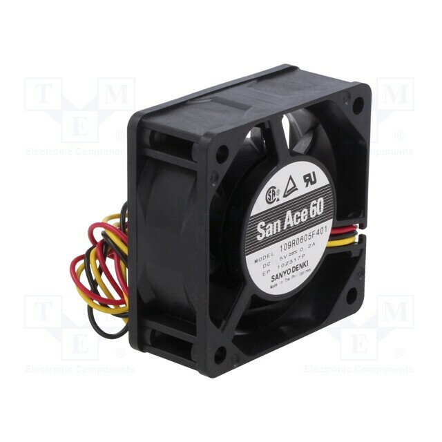SANYO DENKI Fan: DC; 60x60x25mm; axial