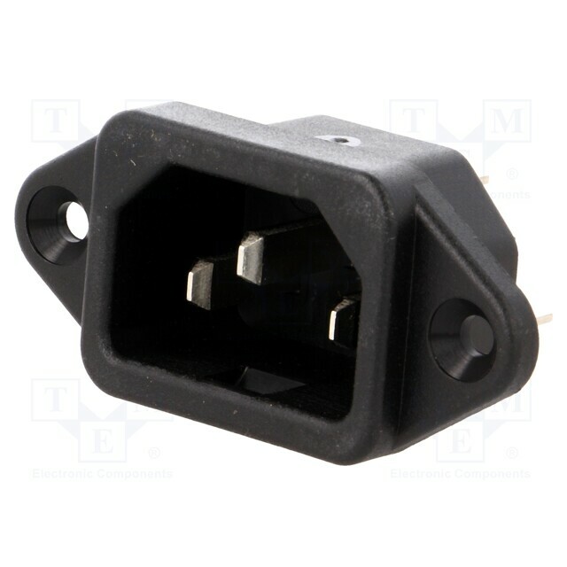 SCHURTER Connector: AC supply; socket; male
