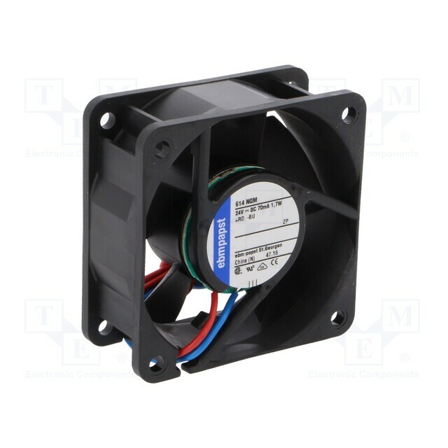 EBM-PAPST Fan: DC; 60x60x25mm; axial; 24VDC
