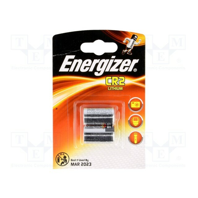ENERGIZER Battery: lithium; CR2; 3V; non-rechargeable