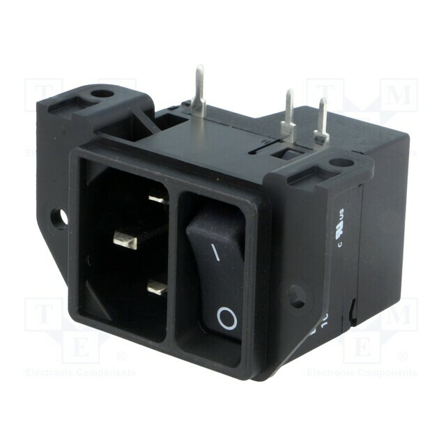 SCHURTER Connector: AC supply; socket; male