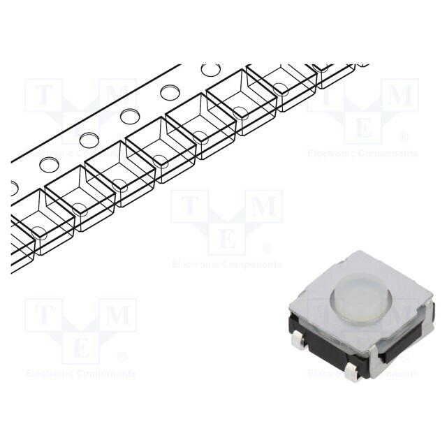 E-SWITCH Microswitch TACT; SPST-NO; Pos: 2