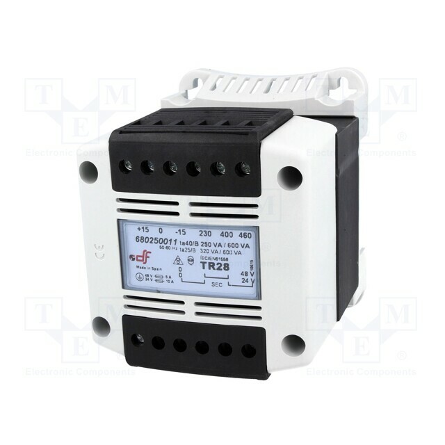 DF ELECTRIC Transformer: mains; 250VA; 230VAC
