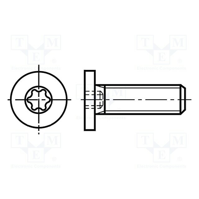 BOSSARD Screw; M4; M4x8; 0.7