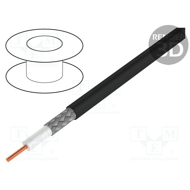 HELU Wire: coaxial; RG174U; 1x7mm; stranded