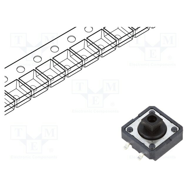 OMRON Electronic Components Microswitch TACT; SPST-NO