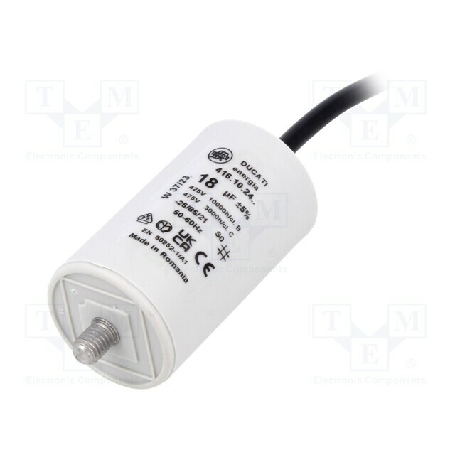 DUCATI ENERGIA Capacitor: polypropylene; motors, run