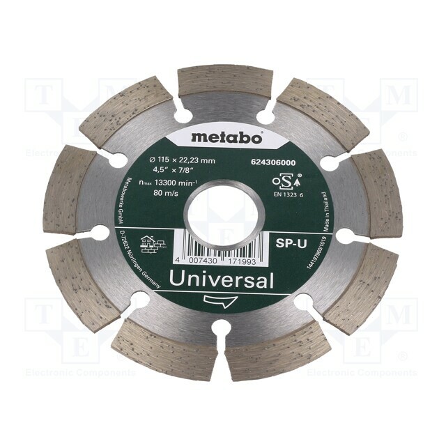 METABO Cutting diamond wheel; Ø: 115mm