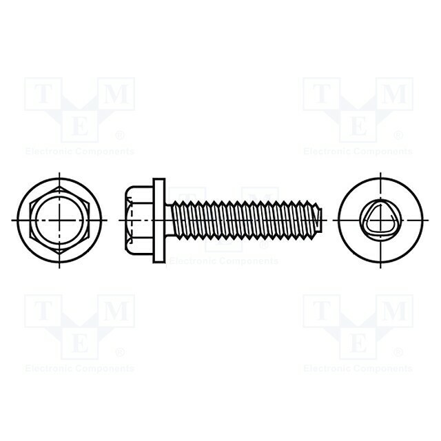 BOSSARD Screw; 4x10; Head: hexagonal; none