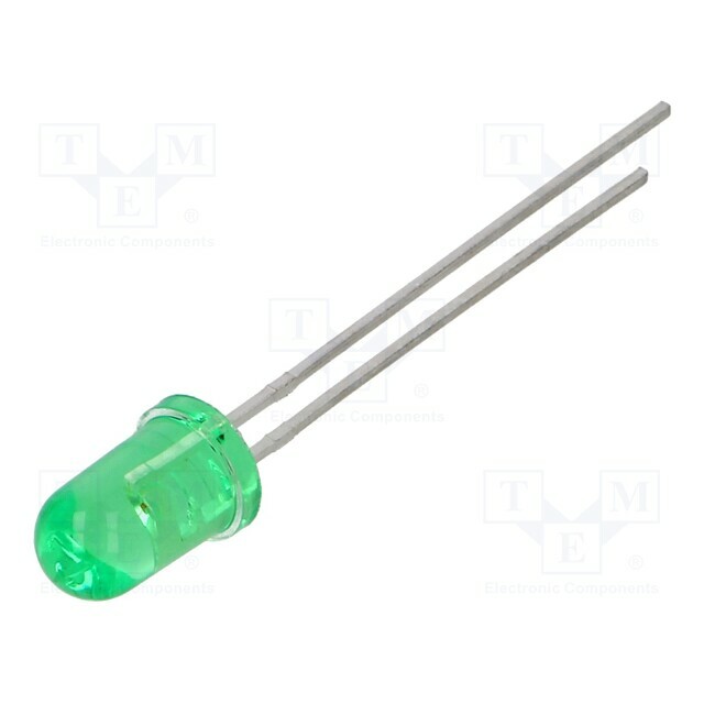 LITEON LED; green; 5mm; 19÷60mcd; 40°
