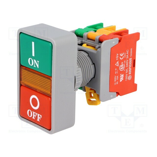 AUSPICIOUS Switch: double; 22mm; Stabl.pos: