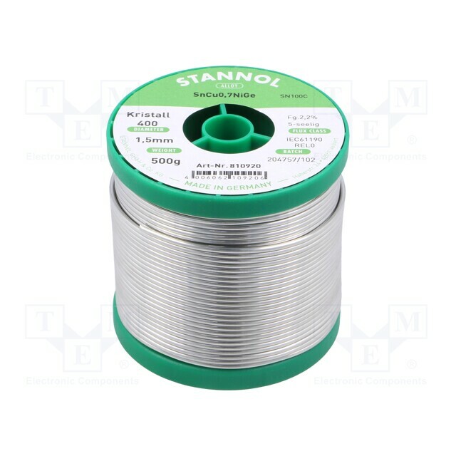 STANNOL Tin; lead free; Sn99,3Cu0