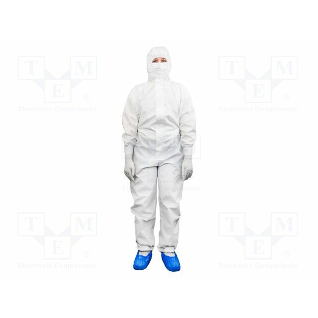 ANTISTAT Cleanroom acces: coverall; white; XXL