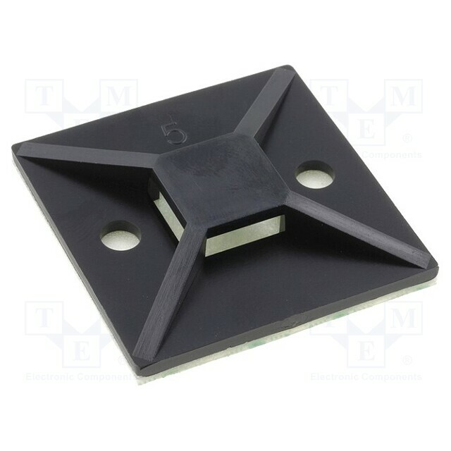 HELLERMANNTYTON Holder; self-adhesive; polyamide; UL94V-2; black