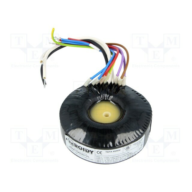 TOROIDY Transformer: toroidal audio; 40VA; 115VAC