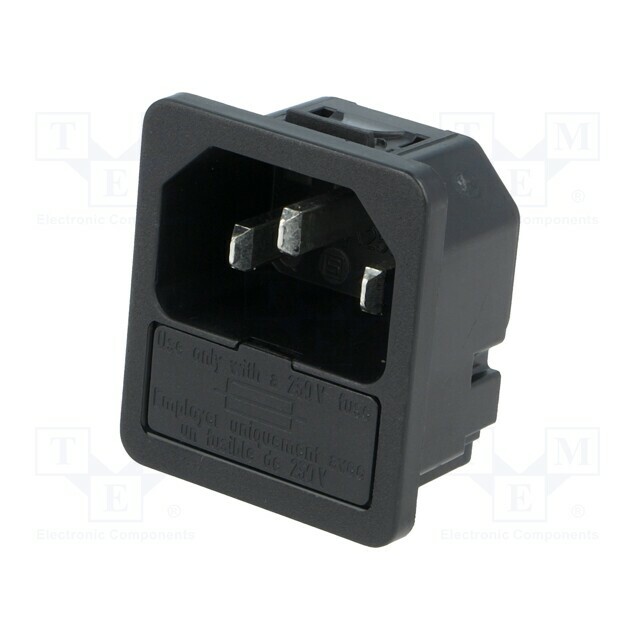 SCHURTER Connector: AC supply; socket; male