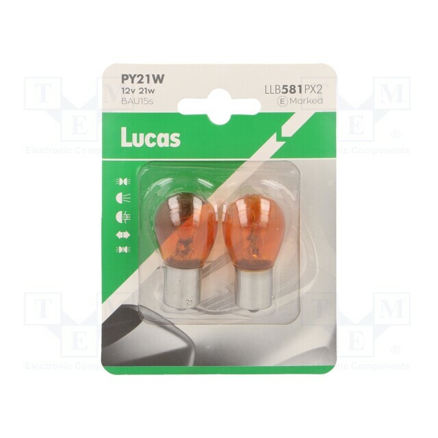 LUCAS Filament lamp: automotive; BAU15S; 21W