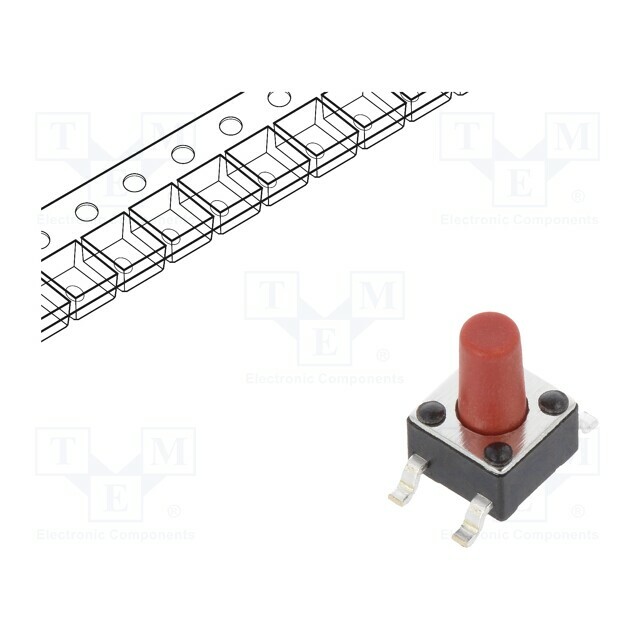 E-SWITCH Microswitch TACT; SPST; Pos: 2