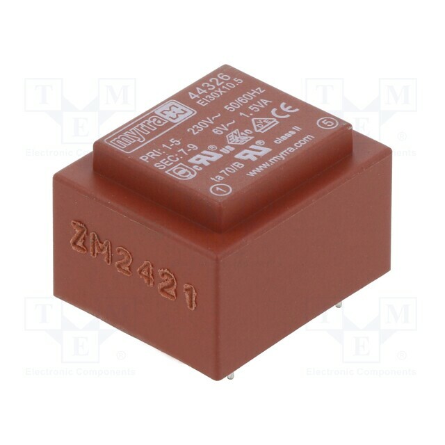 Transformer: encapsulated; 1.5VA; 230VAC; 6V