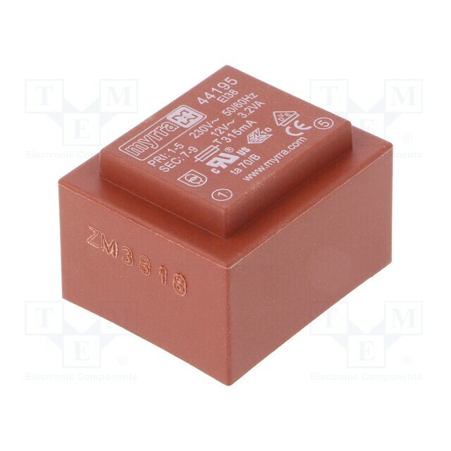 Transformer: encapsulated; 3.2VA; 230VAC; 12V