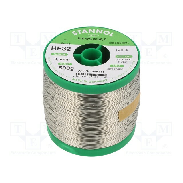 STANNOL Tin; lead free; Sn99,3Cu0