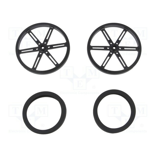 Wheel; black; push-in,screw; Ø: 90mm