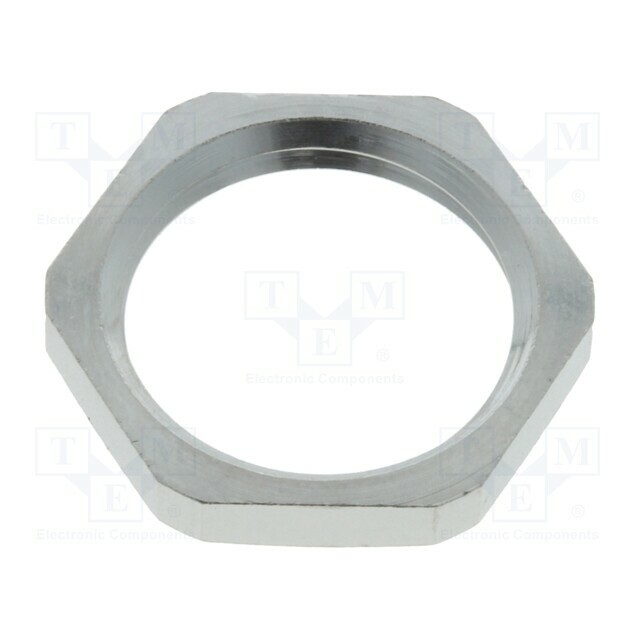 Nut; PG9; brass; Thk: 2.8mm