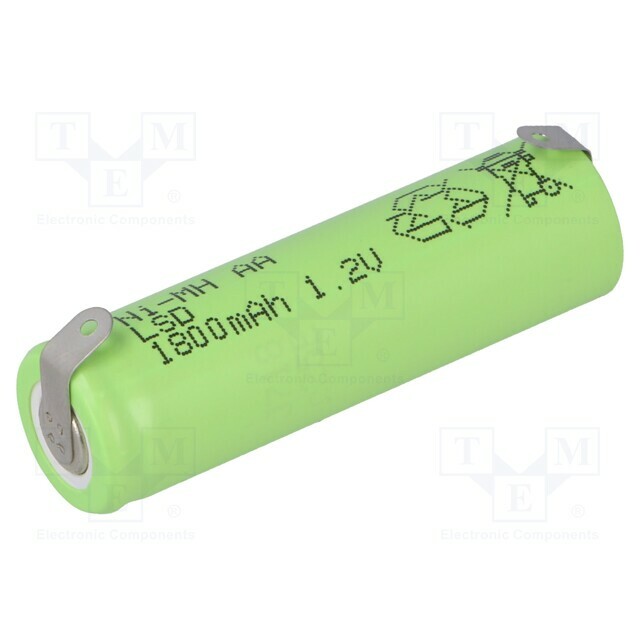 Re-battery: Ni-MH; AA; 1800mAh; 1.2V