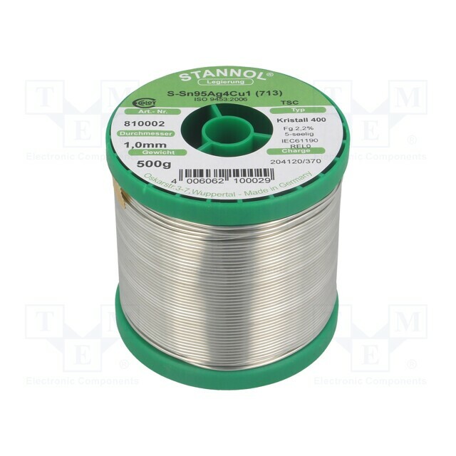 STANNOL Tin; lead free; Sn95,5Ag3