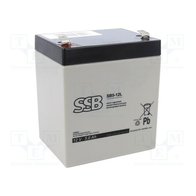 SSB Re-battery: acid-lead; 12V; 5Ah; AGM