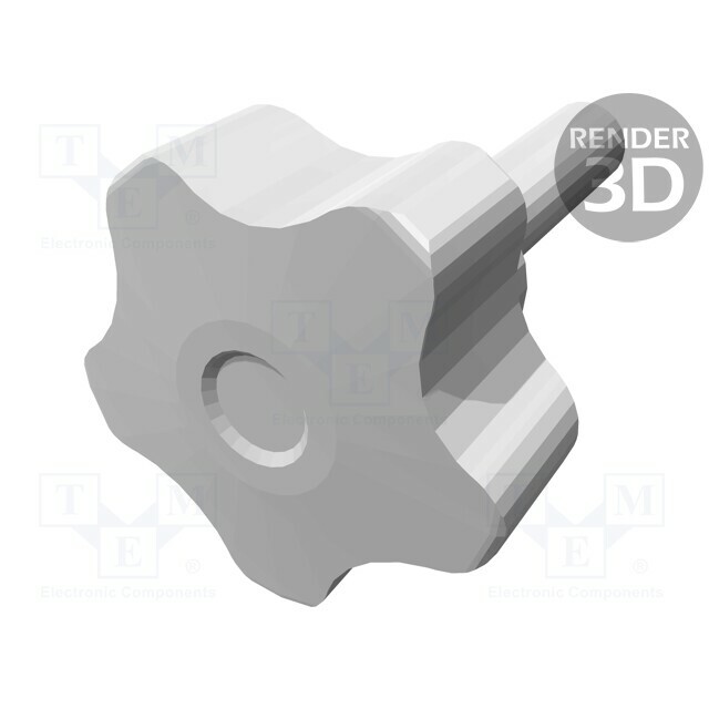 ELESA+GANTER Knob; Ø: 32mm; Ext.thread: