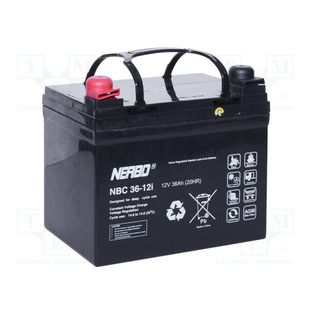 NERBO Re-battery: acid-lead; 12V; 36Ah; AGM