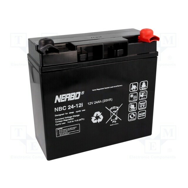 NERBO Re-battery: acid-lead; 12V; 24Ah; AGM