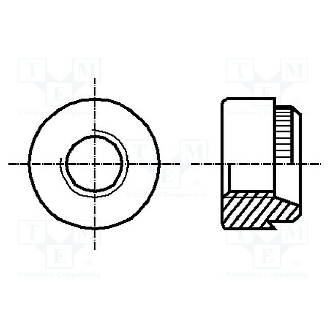 BOSSARD Insert nut; round; M4; steel