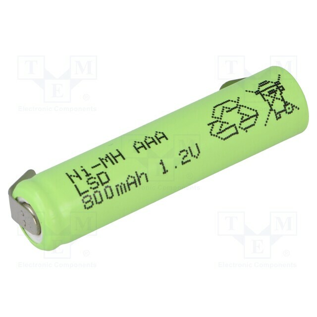 Re-battery: Ni-MH; AAA,R3; 800mAh; 1