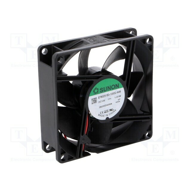 SUNON Fan: DC; 80x80x25mm; axial; 12VDC