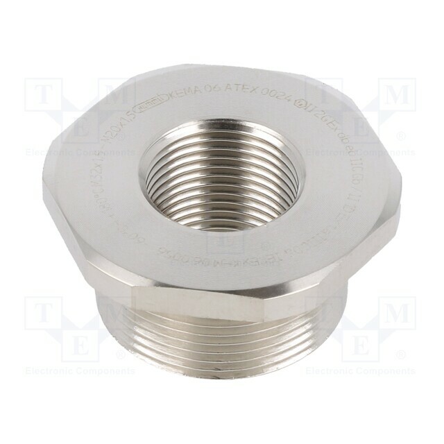 Reduction of threads for glands; M20