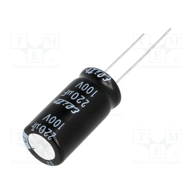 ELITE Capacitor: electrolytic; THT; 220uF; 100VDC