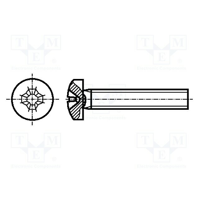 BOSSARD Screw; M4; M4x20; Head: cheese