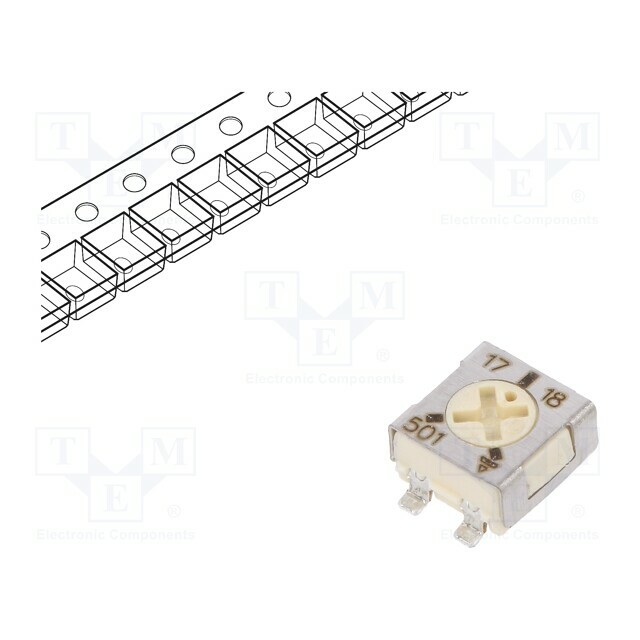 VISHAY Potentiometer: mounting; 500Ω; single turn