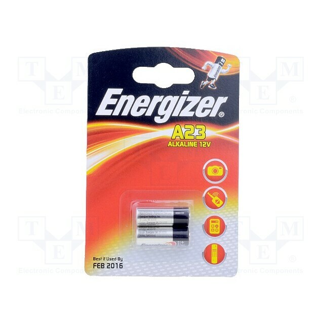 ENERGIZER Battery: alkaline; 23A,8LR932,LRV08