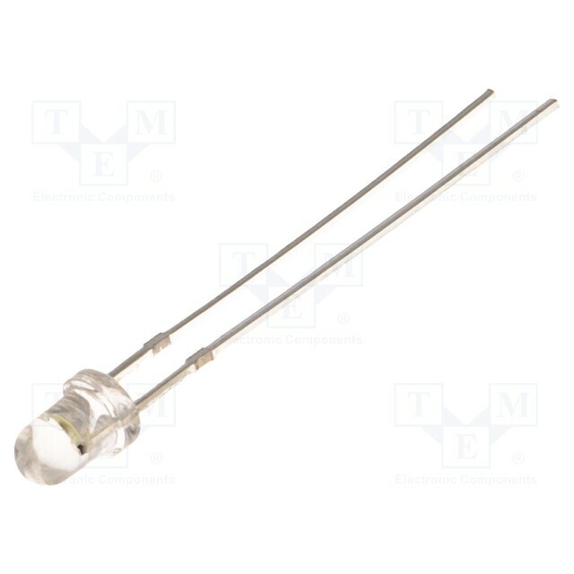 OPTOSUPPLY LED; white warm; 3mm; 2180÷3000mcd