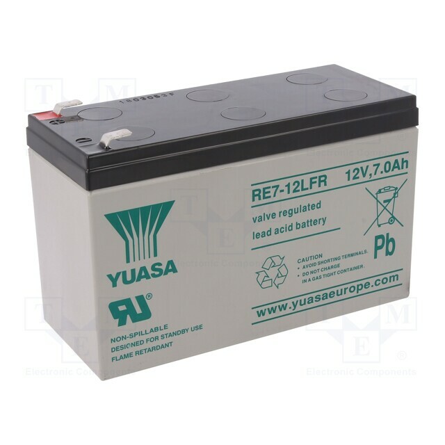 YUASA Re-battery: acid-lead; 12V; 7Ah; AGM