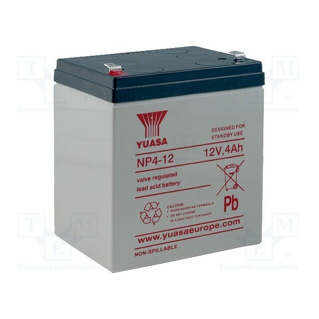 YUASA Re-battery: acid-lead; 12V; 4Ah; AGM