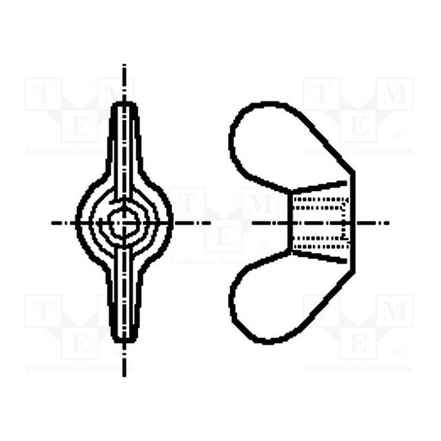 BOSSARD Nut; winged; M5; 0.8