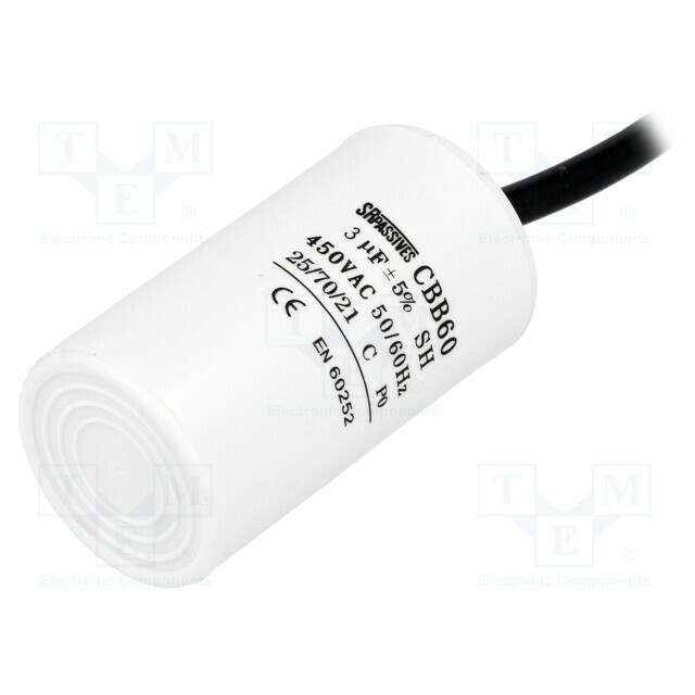 SR PASSIVES Capacitor: polypropylene; motors, run