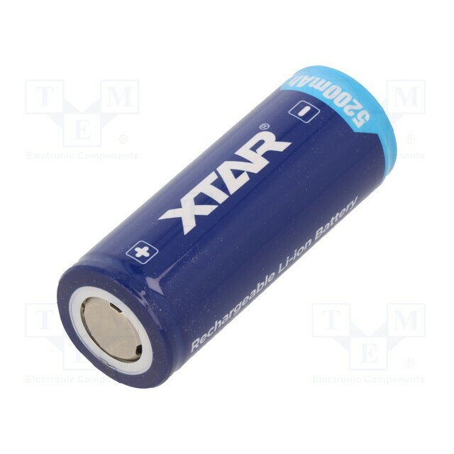 XTAR Re-battery: Li-Ion; 26650; 5200mAh; 3