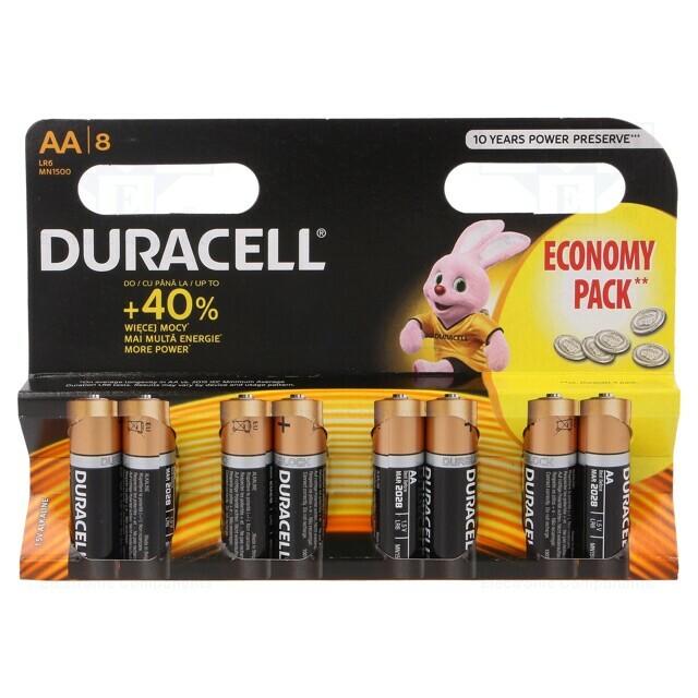DURACELL Battery: alkaline; AA; 1.5V