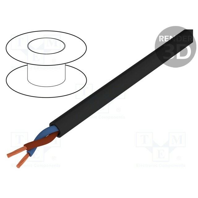 MANEX Wire; H05VV-F,OWY; 2x1mm2; round