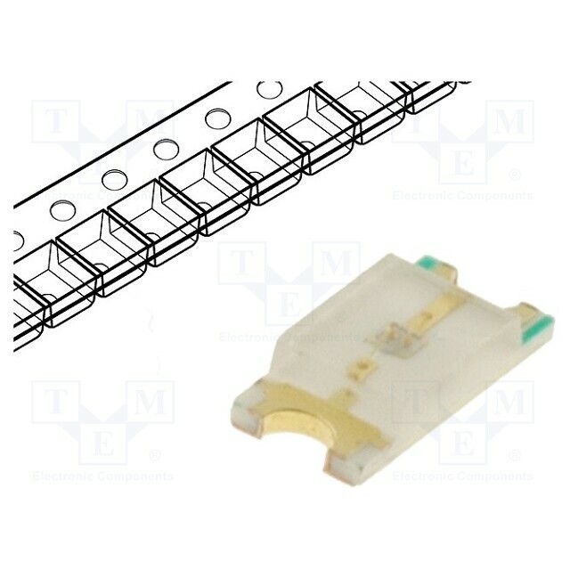OPTOFLASH LED; blue; SMD; 1206; 160÷220mcd
